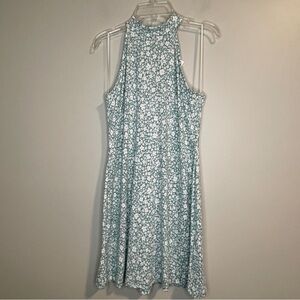 Good Luck Girl Halter Dress Seafoam Green White floral XL